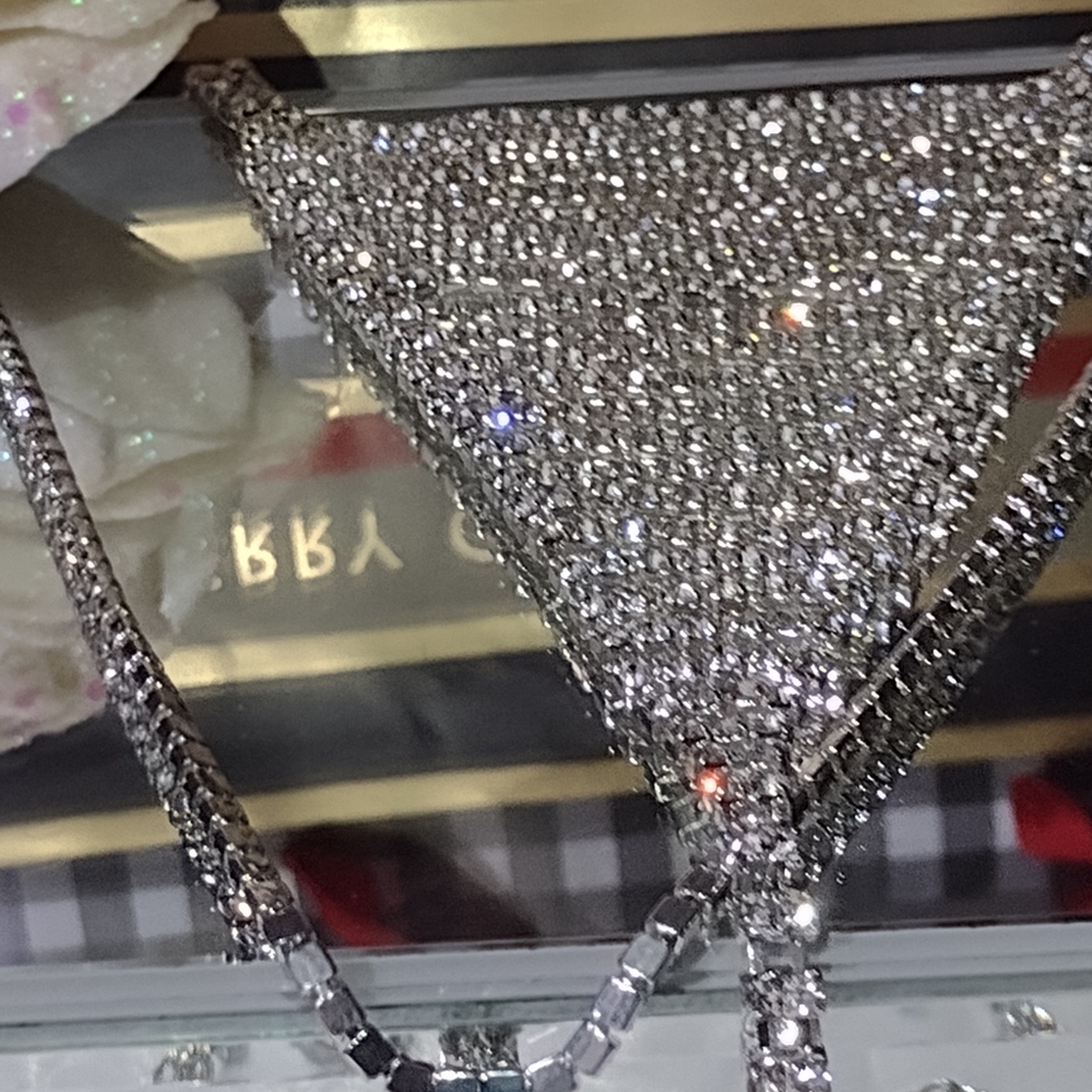 Hundreds of Swarovski Crystals Scintillate on this Bikini Bathing Adornment NWT